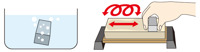 人造名倉砥石の使い方